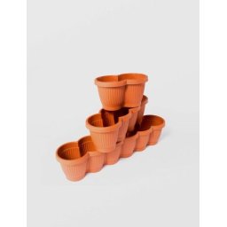 Jardiniera bella cu tavita, STERK, 80X16X15 cm, Plastic Maro