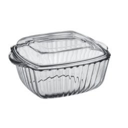 Vas termorezistent cu capac, patrat, 1870 ML, Borcam 59029