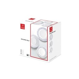 Set farfurii opal, 18 piese, Bormioli Ricamo Blue