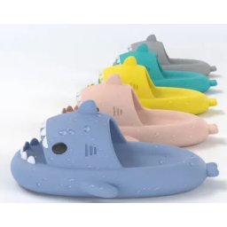 Slapi femei plastic, model rechin, diferite culori
