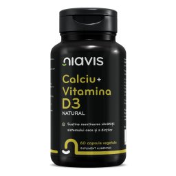 Calciu + Vitamina D3 Natural 60 cps