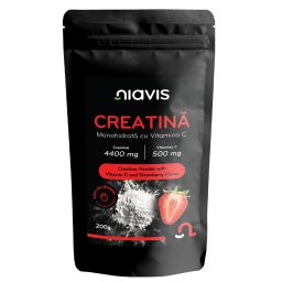Creatina Monohidrata cu Vitamina C - Gust de Capsuni 200g