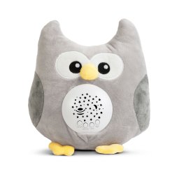 Jucarie plus bufnita cu lumini si muzica, proiector stele, white noise, pentru copii, pe baterii