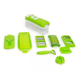 Feliator multifunctional bucatarie 10 in 1, taiere si razuire legume si fructe, cu recipient 1500 ml