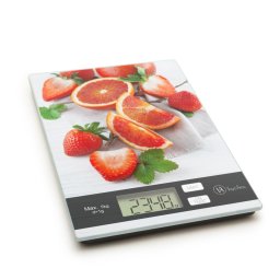 Cantar bucatarie digital, 5 kg, sticla, unitati g kg lb oz, baterie inclusa, design fructe