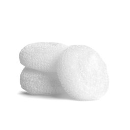 Set burete, 3 piese, alb, Ø 8,5 x 8 cm, pentru vase si plite, efect abraziv puternic, baie/bucatarie