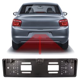 Camera marsarier auto cu suport numar si senzori, 12V, unghi 170°, IP67, set complet