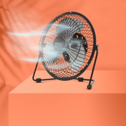 Mini ventilator USB birou 5V, ventilator compact reglabil, silentios, metalic, 18 cm