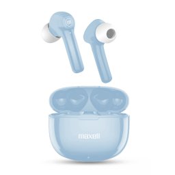 Casti wireless Maxell BT Dynamic TWS, Bluetooth 5.0, ultra bass, USB-C, control touch, albastru