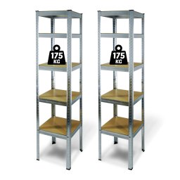 Raft Metalic Depozitare cu 5 Polite, 180 x 40 x 40 cm, Capacitate 175 kg / Polita