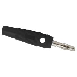Mufa Banana Neagra pentru Conexiuni Audio, Conector Cauciucat pentru Cablu max. 3 mm