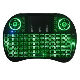 Tastatura Wireless Macvi® i8 RGB Air Mouse Touchpad Iluminata pentru Smart TV Android TV Box PC Laptop Reincarcabila