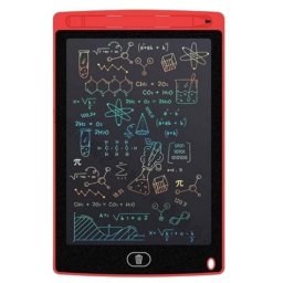 Tableta LCD pentru Scris si Desen Macvi® 8.5 Inch Color cu Stilou Inclus Buton Stergere Blocare Ecran Copii Rosu