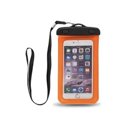 Husa Subacvatica Macvi® Portocalie Transparenta cu Snur pentru Smartphone-uri si Dispozitive de Pana la 6.7 Inch, Protectie Impermeabila si Design Ergonomic