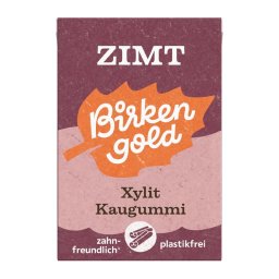 Guma de mestecat cu scortisoara indulcita cu xylitol 20 drajeuri 28g Birkengold