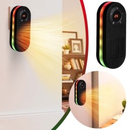 Incalzitor electric MACVI Compact 500W, rotire 180°, afisaj LED, telecomanda, protectie supraincalzire, pentru spatii mici