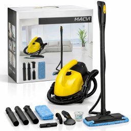 Aparat curatare Macvi® cu abur profesional pentru pardoseli si suprafete multiple, rezervor capacitate mare, incalzire rapida, reglare intensitate abur, accesorii complete, curatare eficienta