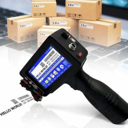 Imprimanta termica portabila Macvi®, wireless, 12.7 mm, cerneala HP originala, coduri QR, coduri de bare, date variabile, multifunctionala