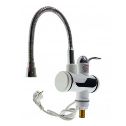 Robinet electric Model RX-00701 Macvi®, LED, apa calda instant, WSN + Filtru pentru apa, montabil pe robinet, Alb