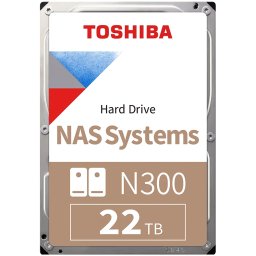 HDD NAS TOSHIBA N300 22TB CMR, 3.5'', 1024MB, 7200RPM, SATA, TBW: 180