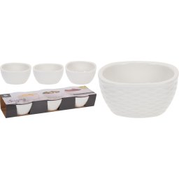 Set 3 boluri ceramica snack, 9x4.5 cm
