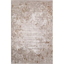 Covor EMMA 09770A, 80x150 cm, forma dreptunghiulara, acril/fibre sintetice, crem/auriu
