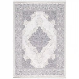 Covor VANESSA 06152A, 80x150 cm, forma dreptunghiulara, acril/poliester, gri/crem