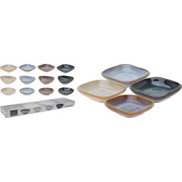 Set 4 boluri snack, ceramica, color