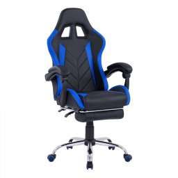 Scaun Gaming Rutt, negru/albastru, 64x60x126 cm