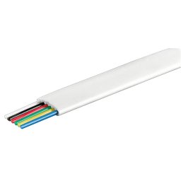 Cablu telefonic plat 6 fire AWG28 CCA alb Vanzare la metru liniar 93307 Goobay