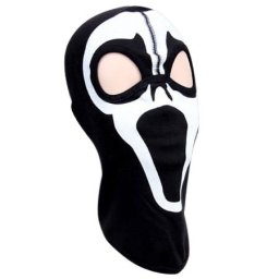 Cagula unisex DEPOX®, Ghost Face, bumbac, marime universala, imprimeu, neagra