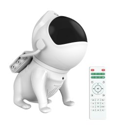 Proiector de Stele Macvi® Caine Astronaut cu Lampa de Veghe, Bluetooth, 15 Moduri de Iluminare