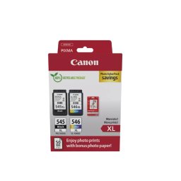 Combo-Pack Original Canon Black/Color VP, PG-545XL/CL-546XL+50p, pentru Pixma IP2850|MG2450|MG2455|MG2550|MG2550S|MG2950|MG3050|MG3051|MG3052|MG3053|MX495 Black|MX495 White|TR4550|TS205|TS305|TS3150|TS315, , (timbru verde 0.3 lei), "BS8286B011AA"