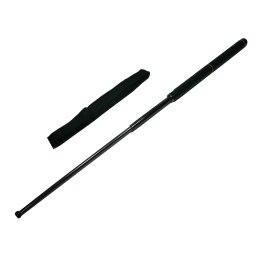 Baston telescopic cromatic, Two Handles, DEPOX®, 93.5 cm, negru, teaca inclusa