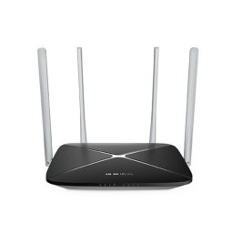 ROUTER MERCUSYS wireless 1200Mbps, 4 porturi 10/100Mbps, Dual Band AC1200 "AC12" (timbru verde 0.8 lei) 692884