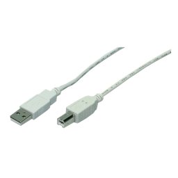 CABLU USB LOGILINK pt. imprimanta, USB 2.0 (T) la USB 2.0 Type-B (T), 2m, gri, "CU0007" (timbru verde 0.08 lei)