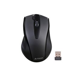 MOUSE A4tech, PC sau NB, wireless, 2.4GHz, optic, 1000 dpi, butoane/scroll 3/1, silent click, negru, "G9-500FS-BK" (timbru verde 0.18 lei)
