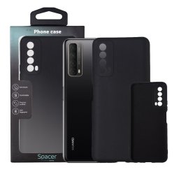 Husa Huawei telefon P Smart, negru, tip back cover, material flexibil silicon + interior cu microfibra, "SPPC-HU-P-S-SLK"