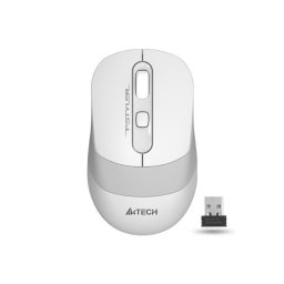 MOUSE A4tech, gaming, wireless, 2.4GHz, optic, 2000 dpi, butoane/scroll 4/1, buton selectare viteza, alb/ gri, "FG10 White" (timbru verde 0.18 lei)