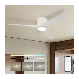 ZEVENTI - Ventilator de tavan LED ORBITO LED/24W/230V Wi-Fi Tuya alb + telecomandă