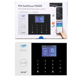 Sistem de alarma wireless PNI SafeHouse HS600 WiFi GSM 4G cu Tuya