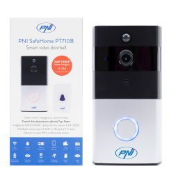 Video interfon inteligent PNI SafeHome PT710B WiFi HD cu sonerie inclusa