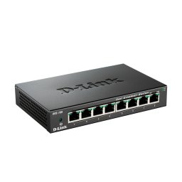 Switch Ethernet D-Link DES-108 cu 8 porturi 10/100 Mbps, metal