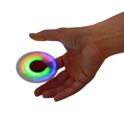 Spinner anti-stres PNI Speedy cu LED, rosu, 3 brate