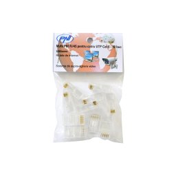 Mufa RJ45 PNI pentru cablu UTP Cat6, set 10 bucati