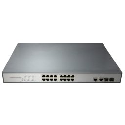 Switch PoE PNI SWPOE16 cu 16 porturi Fast Ethernet si 2 porturi Gigabit