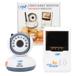 Baby monitor video PNI B2500 cu ecran wireless de 2.4 inch