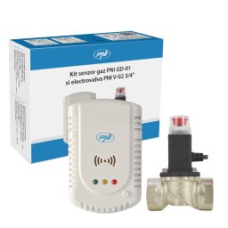 Kit senzor de gaz PNI GD-01 cu electrovana PNI V-02 3/4 pentru siguranta