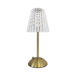 Lampă LED tactilă reîncărcabilă dimabilă de masă ELBA LED/1,6W/800 mAh auriu/transparent