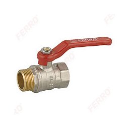 Robinet trecere din alama pt. apa PN16, 3/4" FI-FE cu sfera si maneta